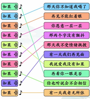 《文字玩出花》如果之歌二怎么通关