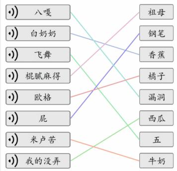 《文字的力量》塑料英语连一连怎么过